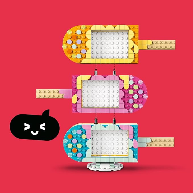LEGO® DOTS Ice Cream Picture Frames & Bracelet 41956 Craft Kit; Customisable Holder for Photos or Jewellery for Ages 6+
