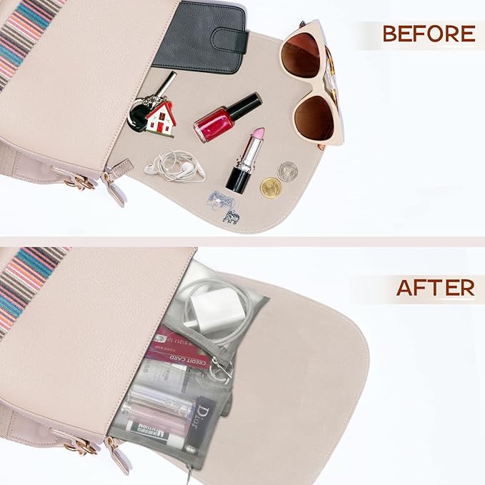 EASYFUN Small Zipper Pouch，6 Pieces Mini Mesh Pouch Coin Purse Portable Cosmetic Case Mesh Storage Bags with Key Kit Small Item Organizer,5 x 4 Inch