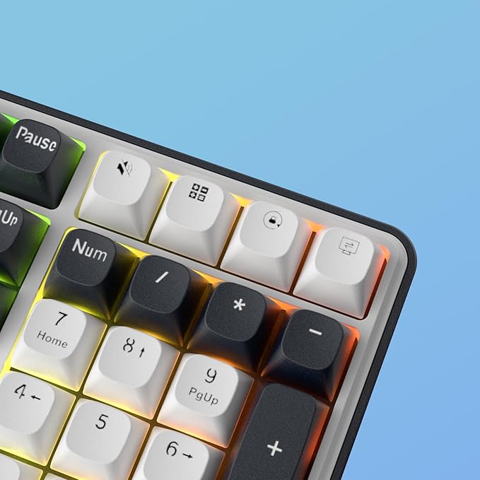 Redragon K689 Wired Gasket RGB Gaming Keyboard, 108 Keys Mechanical Keyboard w/Extra 4 Hotkeys, Upgraded Hot-swappable Socket, 3-Layer Noise Dampening, Mixed Color Keycaps, Custom Linear Switch