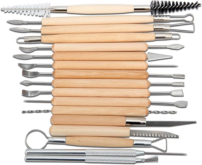 Blisstime 42pcs Pottery Tools, Clay Tools, Sculpting Tools, Pottery Kit, Air Dry Clay Tools, Pottery Clay Kit for Pottery Wheel, DIY Arts and Crafts