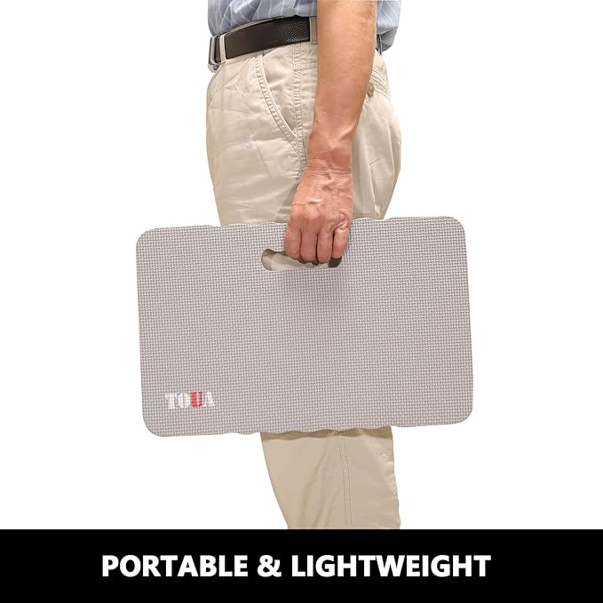 Kneeling Pad Thick Extra Large High Density Foam Comfort Kneeling Pad for Work Gardening Yoga Exercise Garden Knee Pad 2 Pack Gray