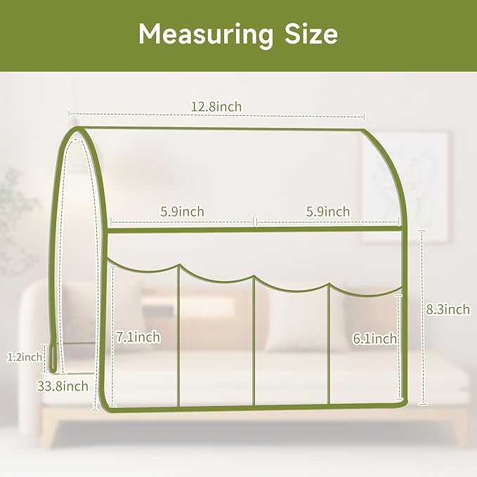 MEHIDFY Sofa Armrest Caddy, Waterproof Bedside Storage Organizer, Non Slip Armchair Pockets, Remote Control Holder for Couch, Handy Pouches with 6 Pockets for TV Remote, Phone, Magazine(Grey)