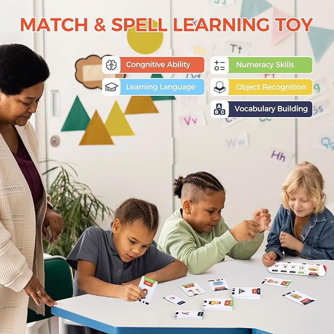Talking Flash Cards for Toddlers Speech Therapy Toys Montessori Educational Toy for Kid Math & Alphabet Sight Word Games Sensory Learning Toys for 3+ Year Old
