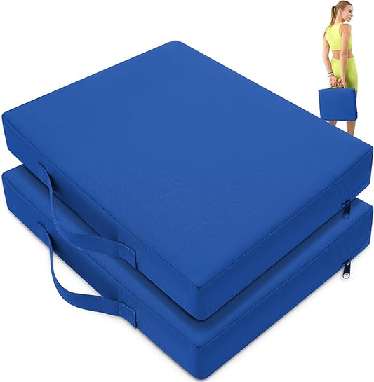 2 Pcs Stadium Seat Cushions Water-Repellent Bleacher Seat Cushions Indoor & Outdoor Seat Cushion for Bleachers Portable Stadium Cushion for Sports Events, Office Chairs, Beaches