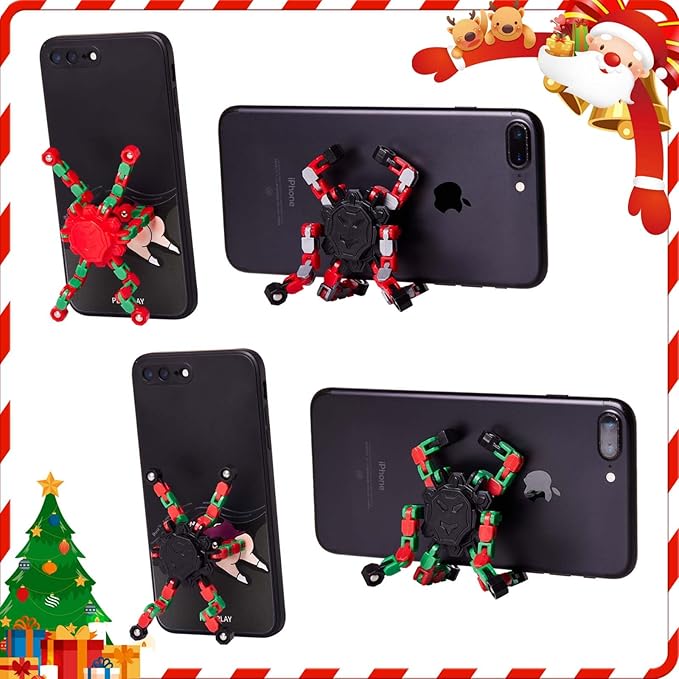 Fidget Spinners for Kids and Adults Christmas Fidget Toys Gifts, Stress Relief Sensory Toys for Boys and Girls Fingertip Gyros for ADHD Autism for Kids Birthday Gifts (Fidget Toy- Red)