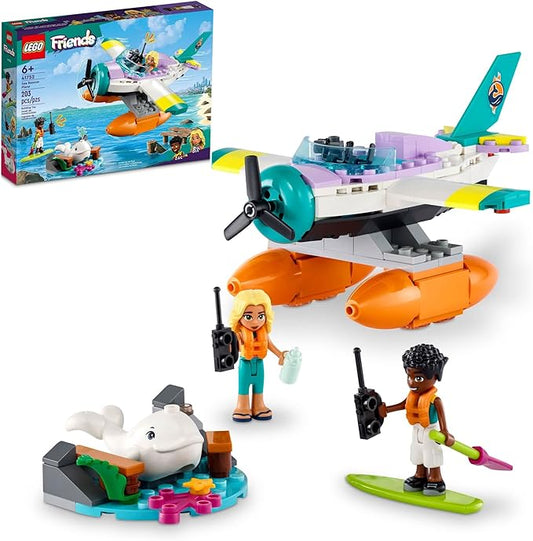 LEGO Friends Sea Rescue Plane 41752 Building Toy, Creative Fun for Girls and Boys Ages 6+, Includes 2 Mini-Dolls and a White Whale Plus Lots of Accessories, A Fun Gift for Kids Who Love Sea Life