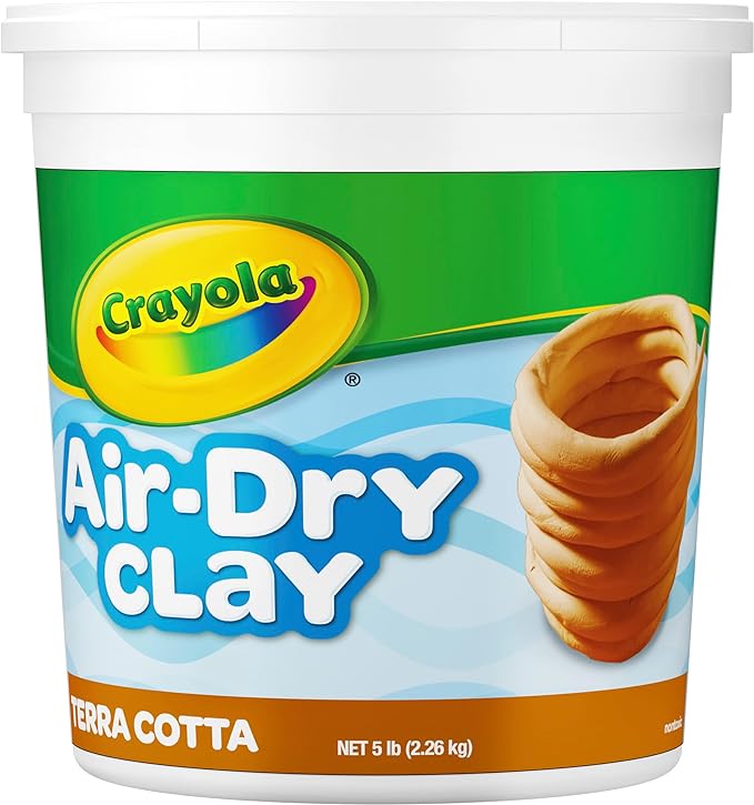 Crayola Air Dry Clay for Kids (5lbs), Reusable Bucket of Terra Cotta Clay for Sculpting, Bulk Arts and Crafts Supplies, Ages 3+
