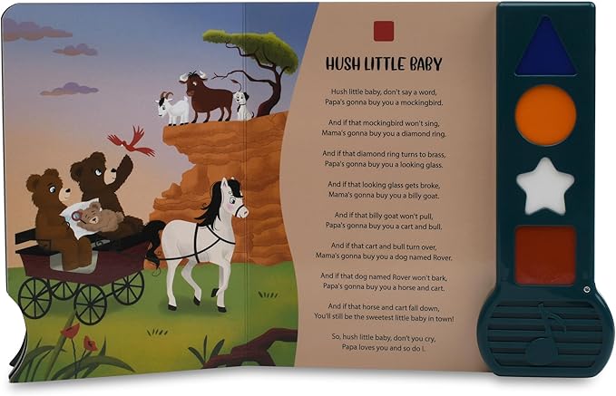 Interactive Sound Book for Toddlers with Nursery Rhyme Songs, Musical Toy, Hush Little Baby, You are My Sunshine, Check Out The Video to Hear The Singer's Voice