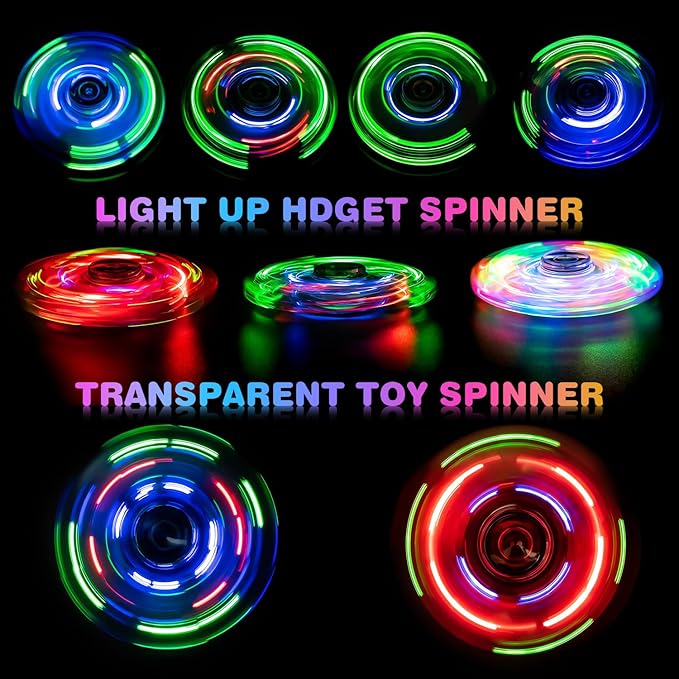 FIGROL 5 Pack Fidget Spinners｜LED Light Up Fidget Spinners for Children｜Party Favors｜Goodie Bag Stuffers Classroom Prizes