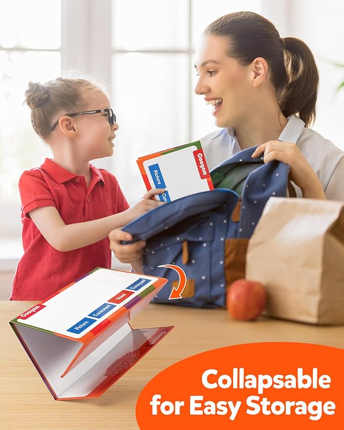 Coogam CVC Word Builder, Magnetic Sight Word Games with Flashcards, Matching Letter Reading and Spelling Game, Montessori Alphabet Educational Toy Gift for Preschool 3 4 5 Year Old Kids Toddlers