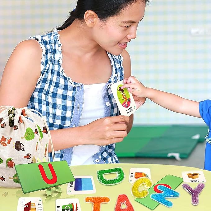 Alphabet Letters Sensory Toys - Short Vowel Reading Letters Spelling Games, Must Haves Sight Words Educational Toy, Fidget Sensory Toys for Autistic