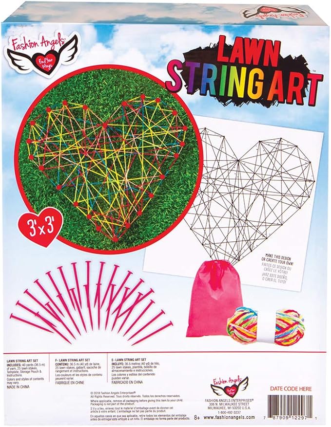 Fashion Angels Lawn String Art Kit (12297) Outdoor Activity for Kids Ages 8 and up