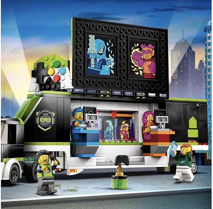 LEGO 60388 City Video Game Tournament Truck Esports Vehicle Toy with Minifigures for Gamer, Gift for Boys and Girls Age 7+