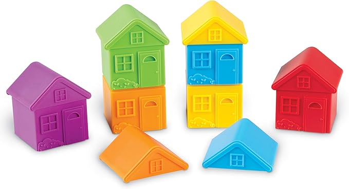 Learning Resources All About Me Sorting Houses,12 Pieces, Ages 3+, Fine Motor & Sorting Skills, Montessori Toys, Special Education Actives, Imaginative Play