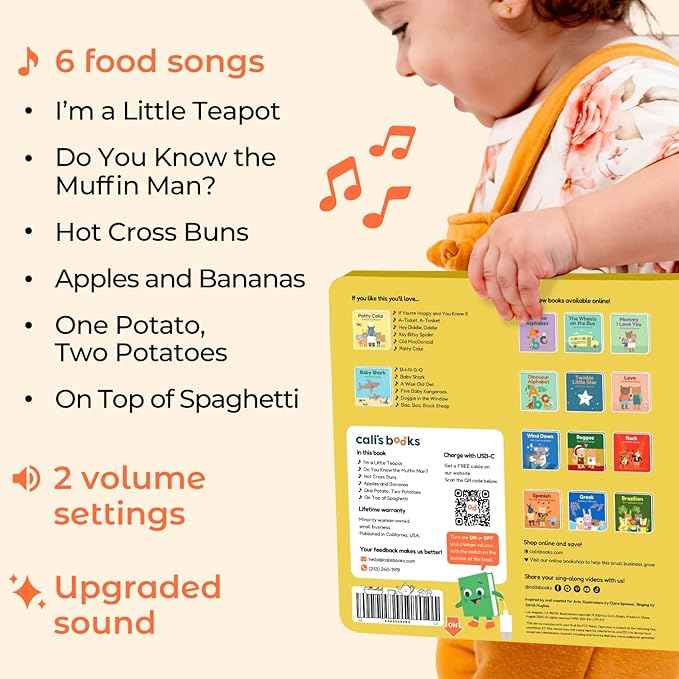 Cali's Books I'm a Little Teapot Interactive Musical Book for Toddlers 1-3 | Books for 1 Year Old | Sound Book for Toddlers | Singing Books for Toddlers | Great