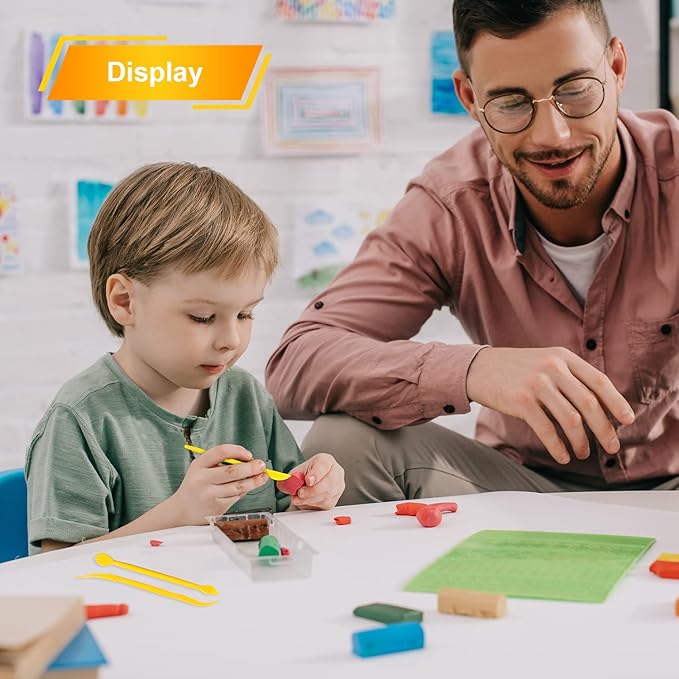 14pcs Plastic Clay Tools for Kids, Double-Ended Polymer Clay Tool Set Modeling Clay Sculpting Tools for Pottery Sculpture Ceramics Artwork Crafts