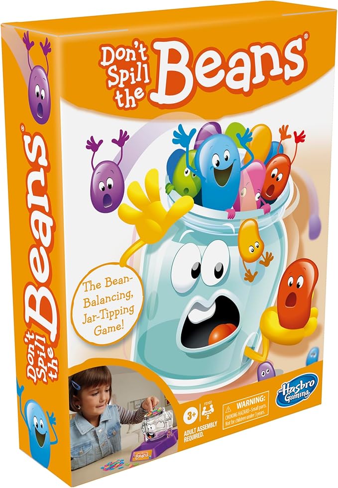Hasbro Gaming Don't Spill The Beans Game | Balancing Board Game for Boys & Girls | Kids Preschool Games | Easter Gifts for Girls & Boys | 2 Players | Ages 3+
