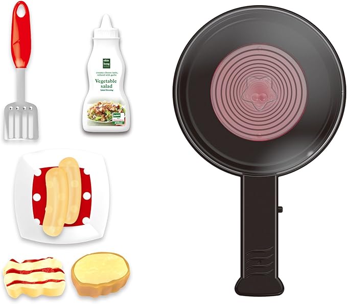 Electric Frying Pan Cooking Pot Play Set | Light, Realistic Sound Effects & Magic Color Changing Food | Ultimate Pretend Play Kitchen Toy