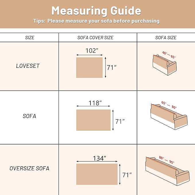 MYSKY HOME Boho Couch Cover Super Soft Couch Covers for 2-3 Cushion Couch Sofa, Modern Grey Jacquard Sofa Slipcover Loveseat Futon Cover, Couch Covers for Sectional Sofa, 71" x 102", Grey Curve