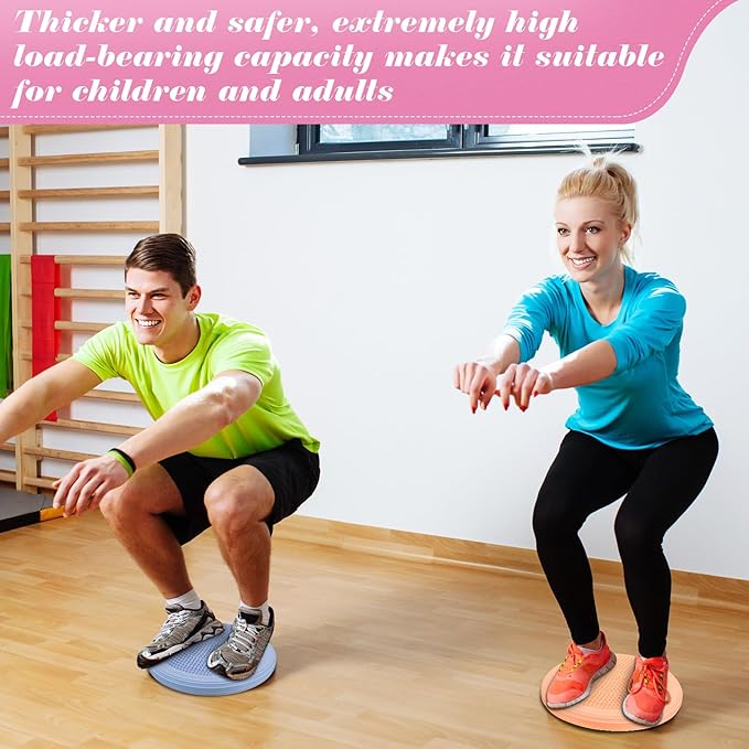 Libima 4 Pcs Wiggle Seat Inflated Wobble Cushion for Sensory Kid 13 Inches Balance Disc Flexible Seating for Classroom Sensory Pad for Chair Wiggle Cushion