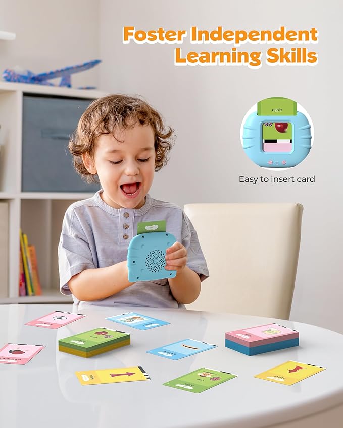 510 Words, Talking Flash Cards for Toddler 1 2 3 4 Year Olds, Language Learning Toys, Pocket Speech Therapy Toys, Autism Toys, Montessori Toys with 31 Themes, Children's Sensory Educational Toys