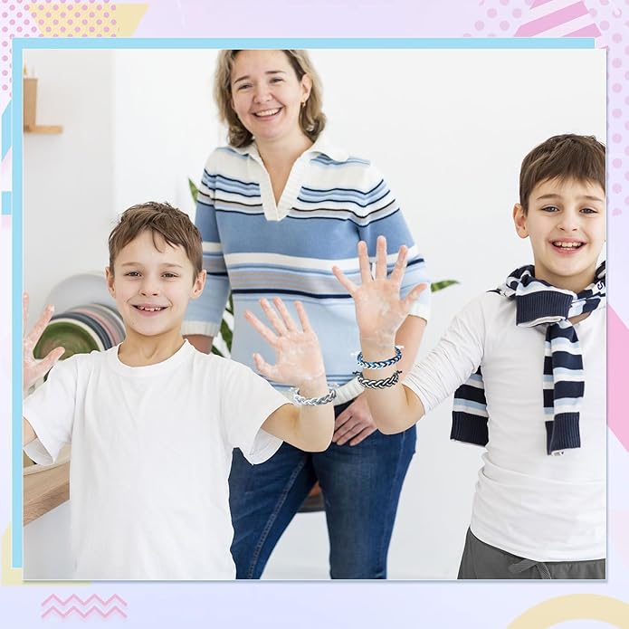 16 Set Friendship Bracelet Party Favors Braided Friendship Bracelets with Cards Adjustable Woven Friendship Bracelets Handmade Braided Bracelet for Teens Adults Camping Party Favors