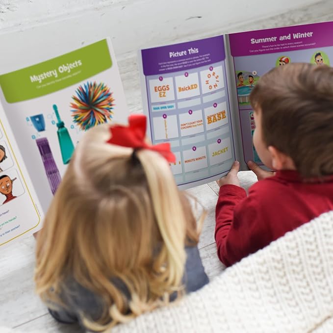 Highlights Puzzle Fun 2022 Puzzle Books for Kids Ages 6 and Up, 4-Book Set of Brain Teasers, Mazes, Word Puzzles and More Travel-Friendly Screen Free Brain-Boosting Activities