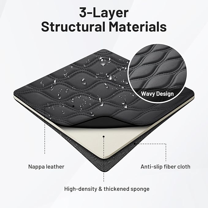 Autorder Center Console Cover for Nissan Frontier 2022-2025 2026 Accessories Armrest Cushion Cover Nappa Leather Middle Console Covers Frontier Console Cushion Pad Anti-Scratch