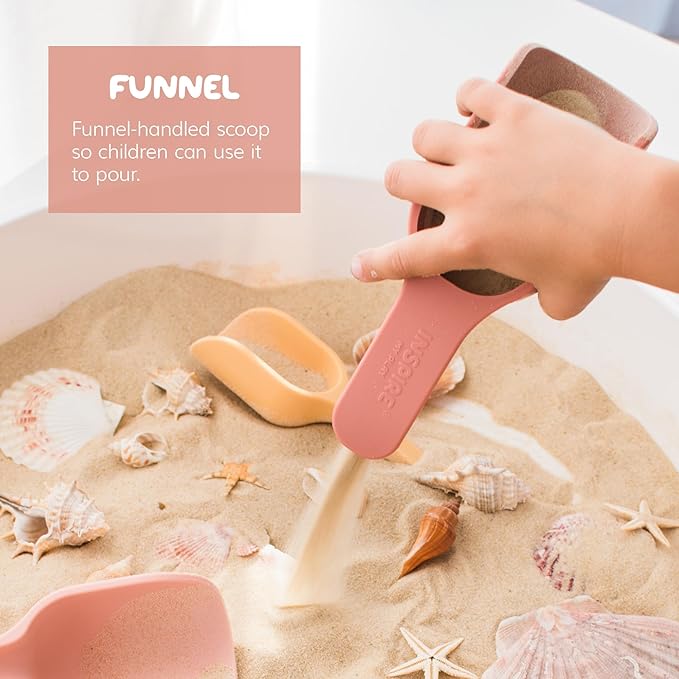 Inspire My Play - 3 x Silicone Nesting Scoops - Perfect for Sensory PlayTray - Sensory Bin Accessories - Special Education Classroom Supplies - Montessori Education Toys - Multi-Purpose Shovel