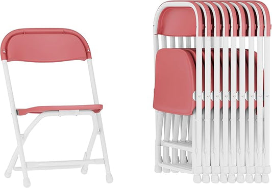 Flash Furniture Timmy 10 Pack Kids Burgundy Plastic Folding Chair