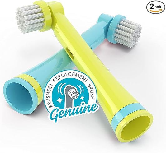 Brusheez Electronic Toothbrush Replacement Brush Heads 2 Pack (Ollie The Elephant)