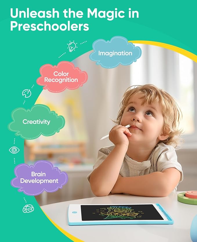 4 Pack LCD Writing Tablet, 8.5 Inch Colorful Toddlers Drawing Tablet for Kids, Creative Doodle Board Drawing Pad, Toy Birthday Gift for 3-6 Year Old Girls Boys