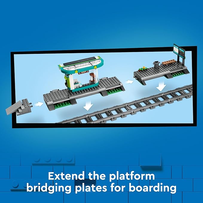 LEGO City Downtown Streetcar and Station Train Set - Kids Toy Train Building Set for Pretend Play & Imagination, Ages 7+ - Gift Ideas for Boys & Girls Birthdays - 60423