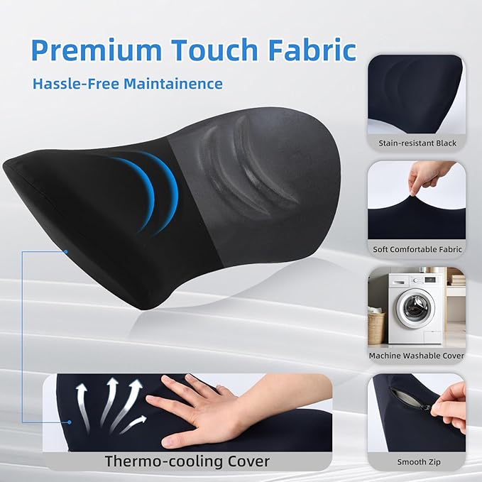 Lumbar Support Pillow for Office Chair - Lumbar Pillow for Car - Ergonomic Lumbar Support Pillow for Car Back Support Cushion