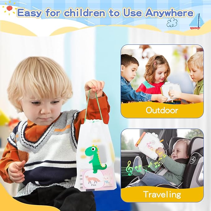 Talking Flash Cards with LCD Writing Tablet for Toddlers, Language Learning Toys with 240 Words, Learning Phrases, Objects Adjectives, Speech Therapy, Autism Sensory Toys Learning Montessori Toys