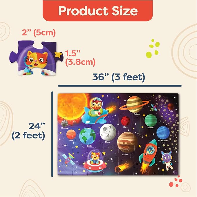 B. toys- Gigantic Jigsaw 2-Pack - Sea & Solar System- 48-Piece Floor Puzzles-Large 2 x 3 Feet Jigsaw Puzzles for Kids – Educational & Developmental Toys – 3 Years +