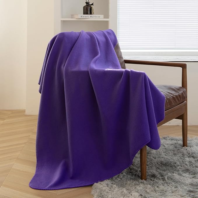 CAI TENG Fleece Throw Blanket Pack of 6 Blankets Bulk for Couch Bed 50x60 Kids Blanket Polar Fleece Fabric Soft Cozy Travel Blankets Lightweight Small Throws Baby Wedding Gifts Yard Purple