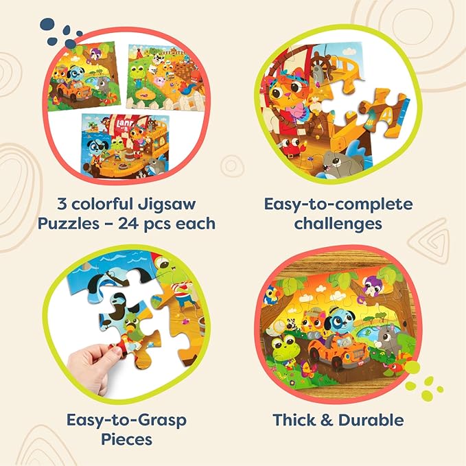 Land of B. – Jigsaw Puzzles – 3 Puzzles for Kids – Puzzle Set – Classic Toys – 3 Years + – Puzzle Adventures