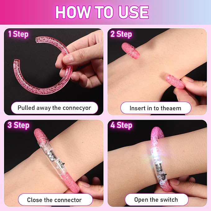 30 Pack Glow Sticks Bracelets,6 Color LED Bracelets,Light Up Bracelets Glow Party Favors for Kids Adults,Glow in the Dark Party Supplies for Birthday,Carnival,Wedding,Halloween,Concert