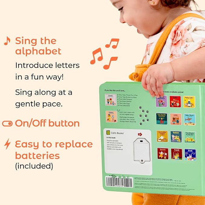 Cali's Books Dinosaur Book | ABC Learning for Toddlers | Sound Books for Toddlers 1-3 and 2-4 | ABC Song | Musical Books for Toddlers 1-3 (Dinosaur Alphabet)