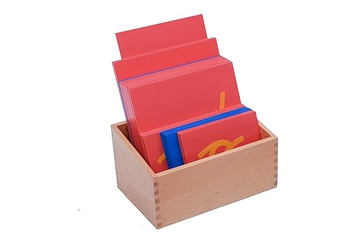 Adena Montessori Lower Case Sandpaper Letters - Cursive -Without Box Cursive Wooden Letters for Kids Language Learning