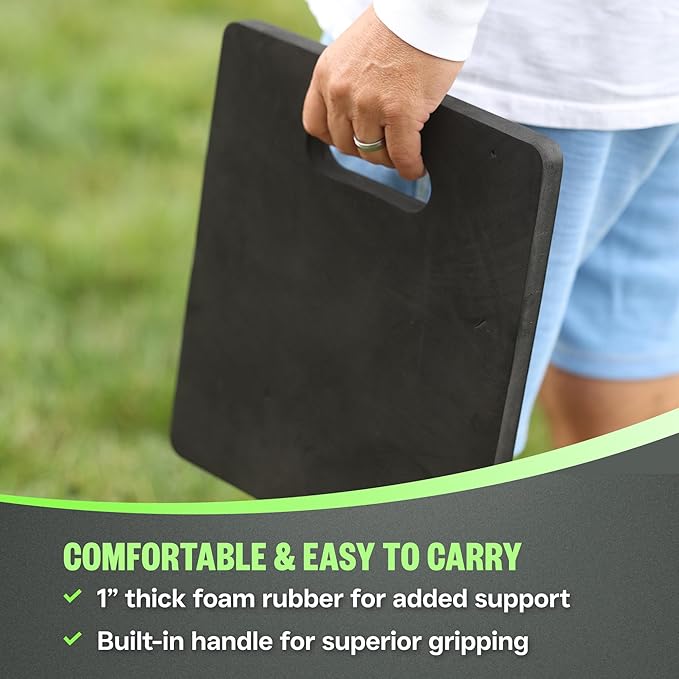 XCEL Stadium Seat Cushion (4 Pack), Multi-Use Kneeling Pads, Thick Bleacher Cushion Stadium Seats for Sports Larger Than Others, Outdoor Seating, Garage, Yoga Water Resistant and Soft (14" x 12" x 1")