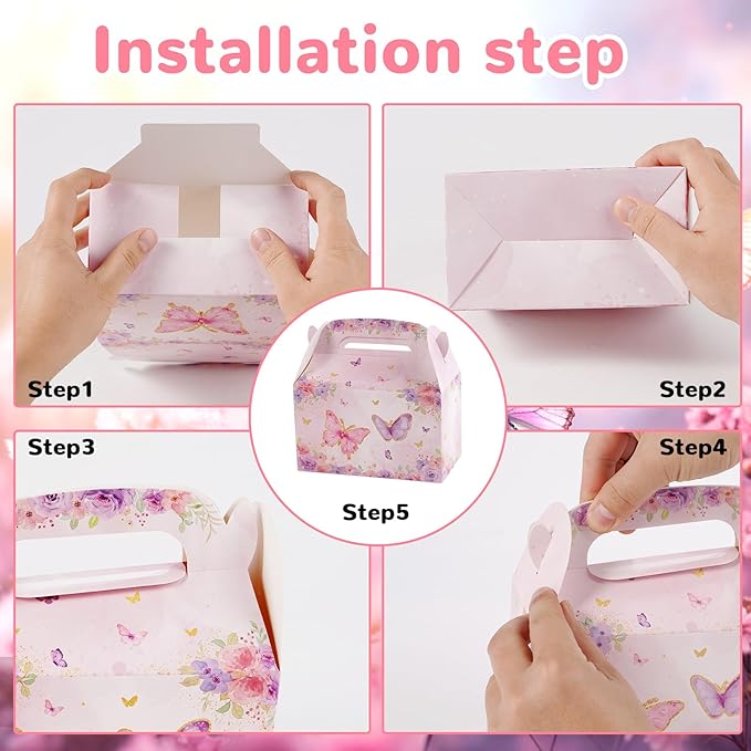 Butterfly Party Favors Birthday Decorations Fairy Themed Birthday Party Supplies for Girls Kid Straw Bubble Wand Slap Bracelet Keychain Gift Prize Goodie Bag Stuffer Classroom Reward