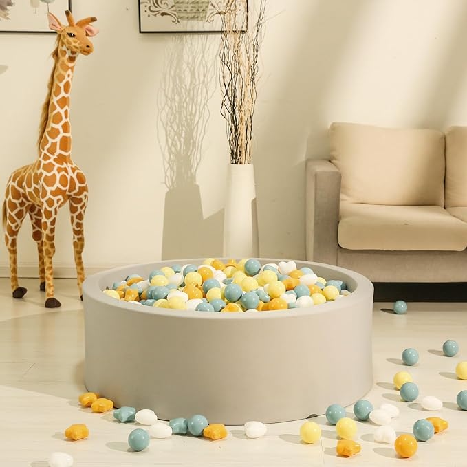 GOGOSO Ball Pit Balls,Plastics Balls for Ball Pit, Stars Hearts Shape for PastelBall for Toddlers Kids