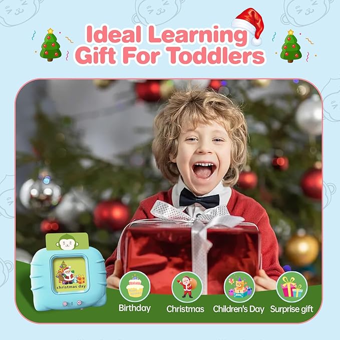 Talking Flash Cards for Toddlers 1 2 3 4 5 6-296 Sight Words, Pocket Speech for Toddlers, Sensory Speech Therapy Toys, Learning Toys for Montessori and Autism Children, Gifts for Toddlers