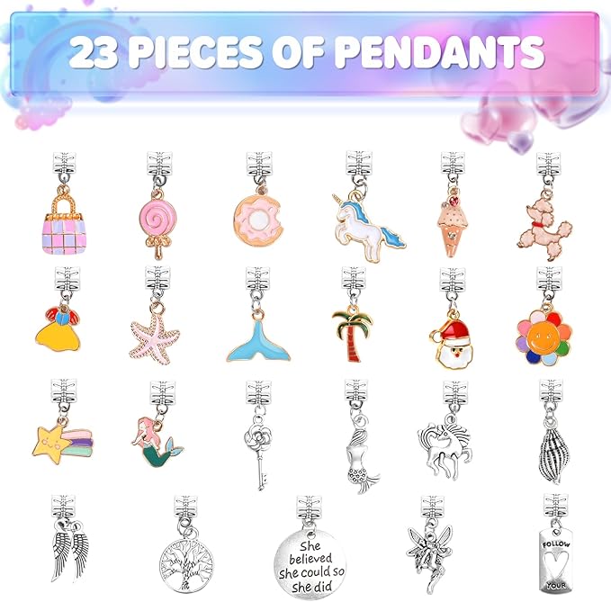 BIIB Bracelet Making Kit for Girls, Art Supplies for Girls Ages 8-12, Arts and Crafts for Girls Kids Ages 8-12, Girls Toys Age 6-8, Jewelry Making Supplies, Unicorns Gifts for 6-12 Year Old Girls