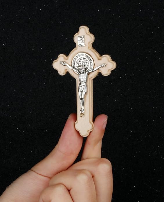 COTTVOTT Wooden Christian Jesus Cross/Orthodox Crucifix Charms Pendants for Rosary Necklace, DIY Jewelry Making Accessories Parts