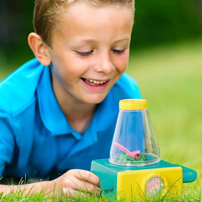 B. toys – 9pc Toy Microscope Set – Sticker Book – Magnifying Glass & Tweezers – 3 Toy Bugs – 4 Years + – Little Explorer Pack
