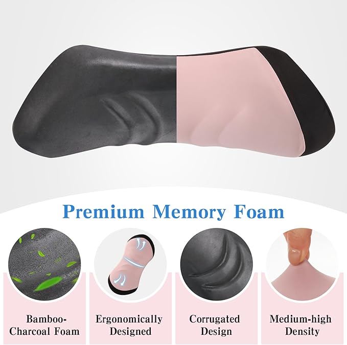 Lumbar Support Pillow for Office Chair - Lumbar Pillow for Car - Ergonomic Lumbar Support Pillow for Car Back Support Cushion