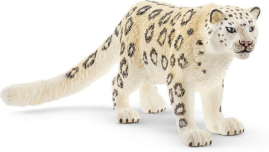 Schleich Wild Life Realistic Prowling Snow Leopard Figurine - Intricately Painted and Highly Detailed Wild Animal Toy, Durable for Education and Fun Play, Perfect for Boys and Girls, Ages 3+
